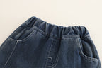 Conjunto infantil 3 piezas niño: camisa de cuadros, camiseta de algodón y pantalón vaquero en España