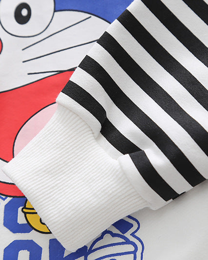 Conjunto niño 3 piezas ropa infantil: chaqueta sin mangas, sudadera Doraemon y pantalón deportivo en España
