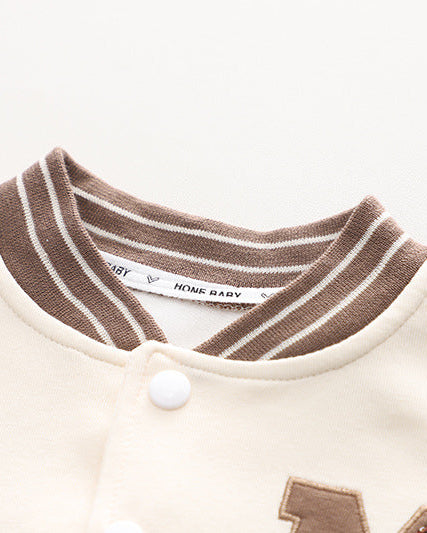 Conjunto niño invierno 3 piezas con chaqueta varsity, camiseta interior y pantalón largo,ropa infantil invierno en España