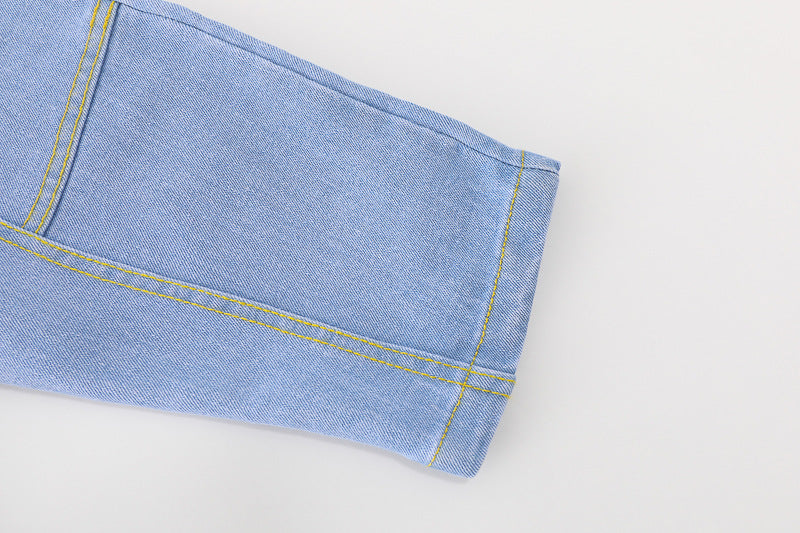 Conjunto niño 3 piezas ropa niño: chaqueta de algodón, camiseta de rayas y vaqueros cómodos en España