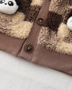 Conjunto ropa bebé invierno 2 piezas: chaqueta acolchada con capucha y pantalón elástico infantil con bolsillos panda en España