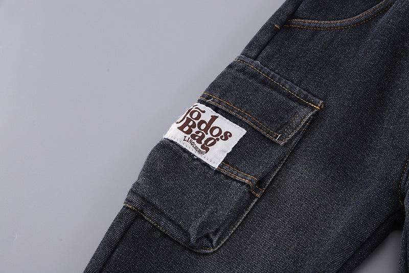 Conjunto bebé 3 piezas invierno chaqueta sudadera pantalón vaquero en España
