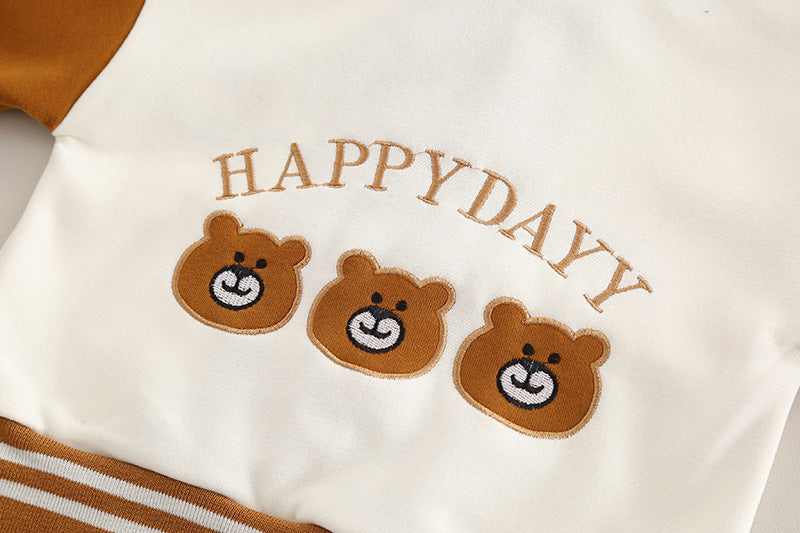 Conjunto infantil 3 piezas invierno niño . sudadera interior, chaqueta con capucha y pantalónropa bebé en España
