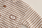 Conjunto niño 3 piezas ropa niño otoño invierno: camisa estampada pata de gallo, camiseta algodón y pantalón elástico en España