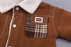 Conjunto bebé 3 piezas invierno chaqueta sudadera pantalón vaquero en España