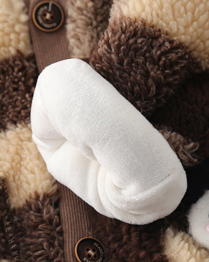 Conjunto ropa bebé invierno 2 piezas: chaqueta acolchada con capucha y pantalón elástico infantil con bolsillos panda en España