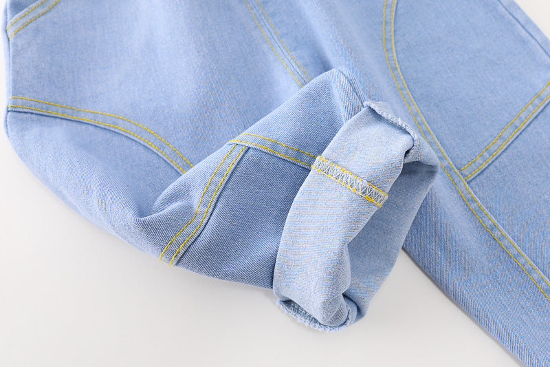 Conjunto niño 3 piezas ropa niño: chaqueta de algodón, camiseta de rayas y vaqueros cómodos en España