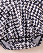 Conjunto niña elegante de cuadros con blusa de punto manga larga – ropa niña clásica moderna en España
