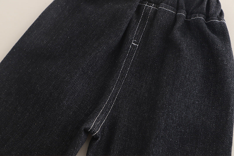 Conjunto bebé niño 3 piezas camisa tartán, camiseta y pantalón vaquero en España