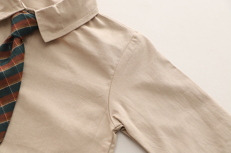 Conjunto niño elegante 3 piezas: chaleco de lana, camisa de manga larga y pantalón cómodo,Ideal para primavera y para clima otoñal  en España