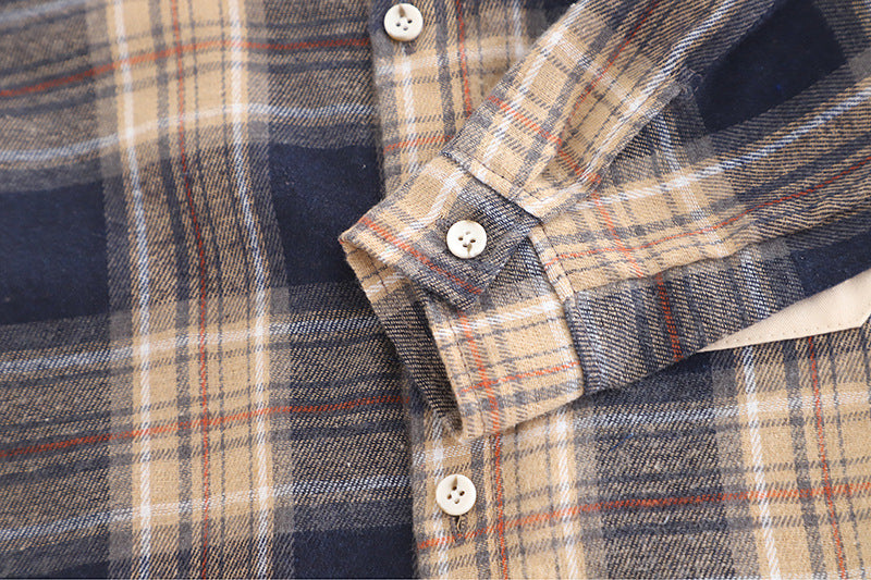 Conjunto niño 3 piezas de ropa niño: camiseta de algodón, camisa de cuadros y pantalón vaquero ancho cómodo en España