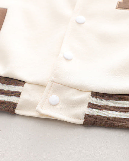 Conjunto niño invierno 3 piezas con chaqueta varsity, camiseta interior y pantalón largo,ropa infantil invierno en España
