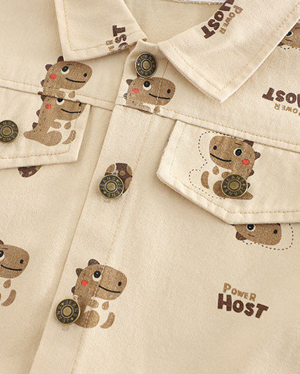 Conjunto infantil 3 piezas dinosaurios para niño: camiseta estampada, interior ligero y pantalón vaquero en España
