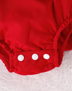 Vestido bebé niña dos piezas con lazo rojo y estampado de fresas – conjunto ropa bebé niña para fiestas en España