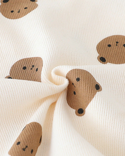 Conjunto bebé 3 piezas ropa bebé con cárdigan de oso y pantalón vaquero , Ideal para primavera y para clima otoñal en España