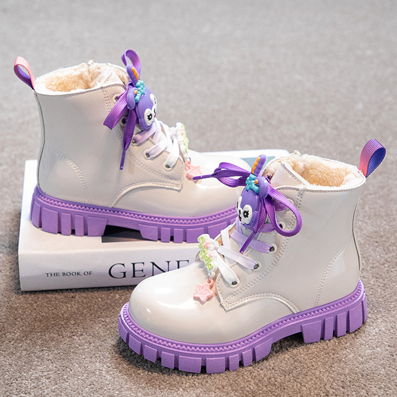 Bota de invierno para niña con diseño moderno y brillante