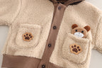 Conjunto bebé invierno 2 piezas chaqueta y pantalón felpa cálida,Ideal para clima otoñal en España