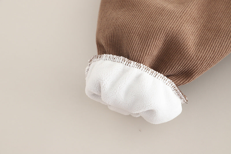 Conjunto bebé invierno 2 piezas chaqueta y pantalón felpa cálida,Ideal para clima otoñal en España