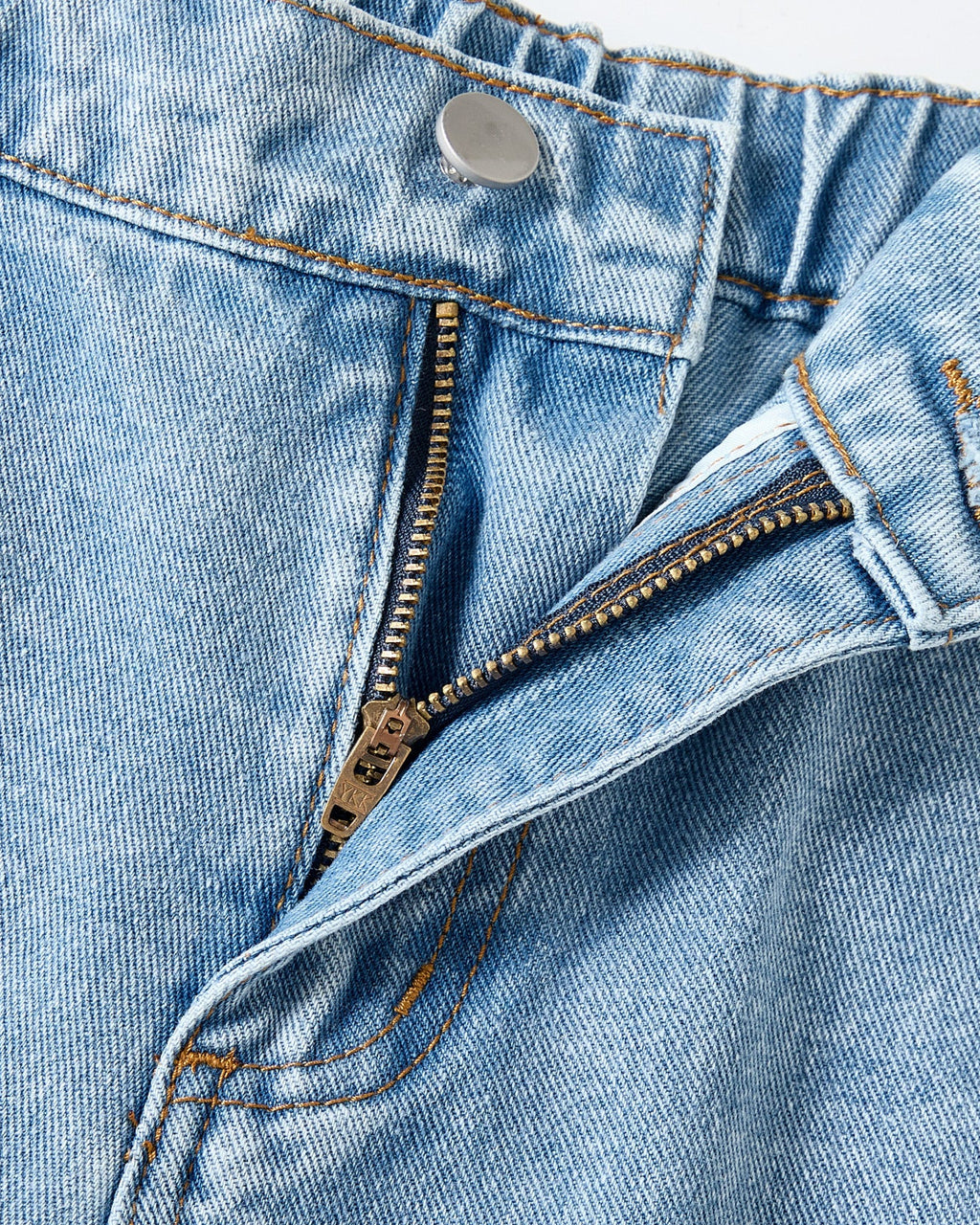 Jeans de Niña de Pierna Ancha con Flores Bordadas Cómodos,