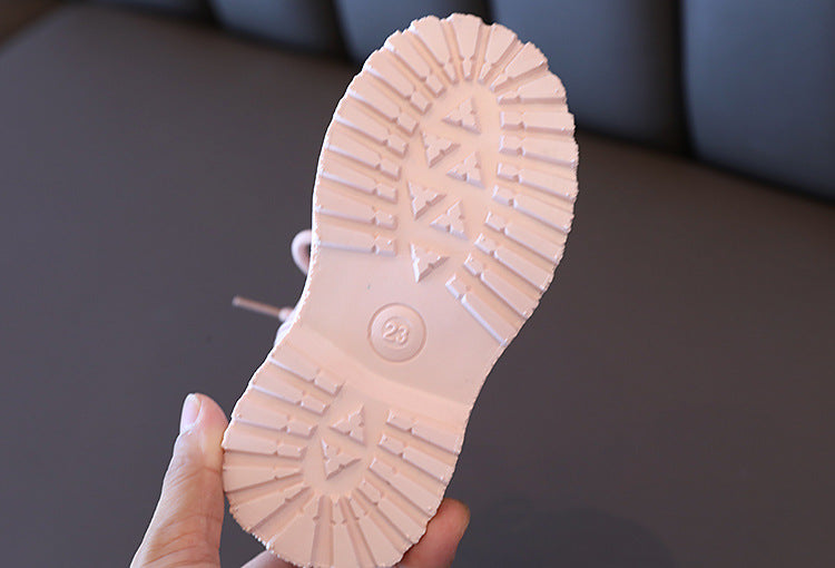 Bota de invierno cálida y rosa, ideal para el invierno