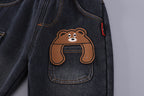 Conjunto bebé 3 piezas invierno chaqueta sudadera pantalón vaquero en España