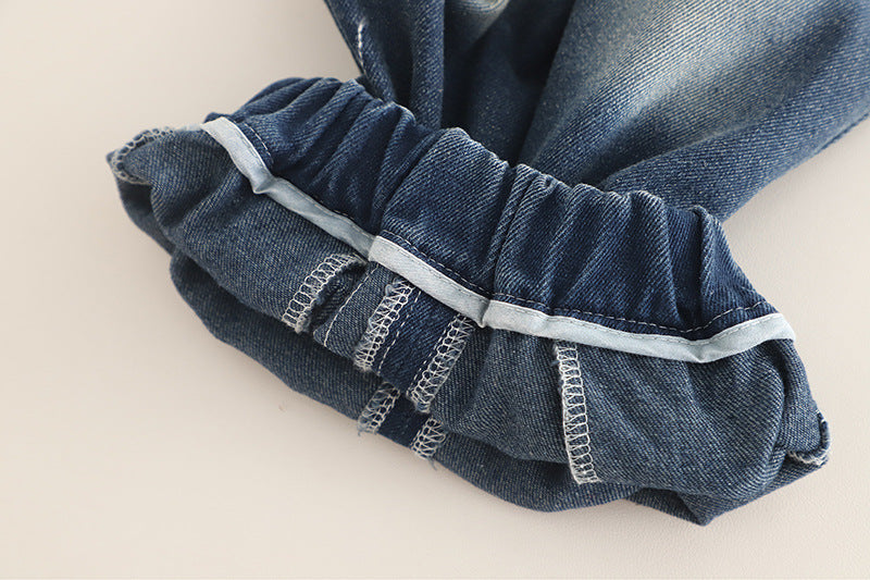 Conjunto infantil 3 piezas niño: camisa de cuadros, camiseta de algodón y pantalón vaquero en España