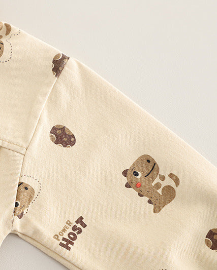 Conjunto infantil 3 piezas dinosaurios para niño: camiseta estampada, interior ligero y pantalón vaquero en España