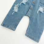 Mono vaquero de una pieza con diseño moderno