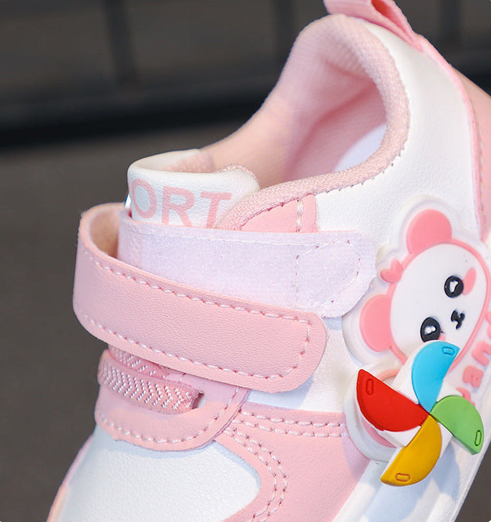 Tenis Ligeros de Panda Rosa para Niñas