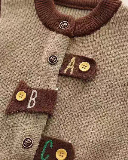 Conjunto bebé 3 piezas invierno chaleco lana camisa estampada y pantalón cómodo outfit bebé 