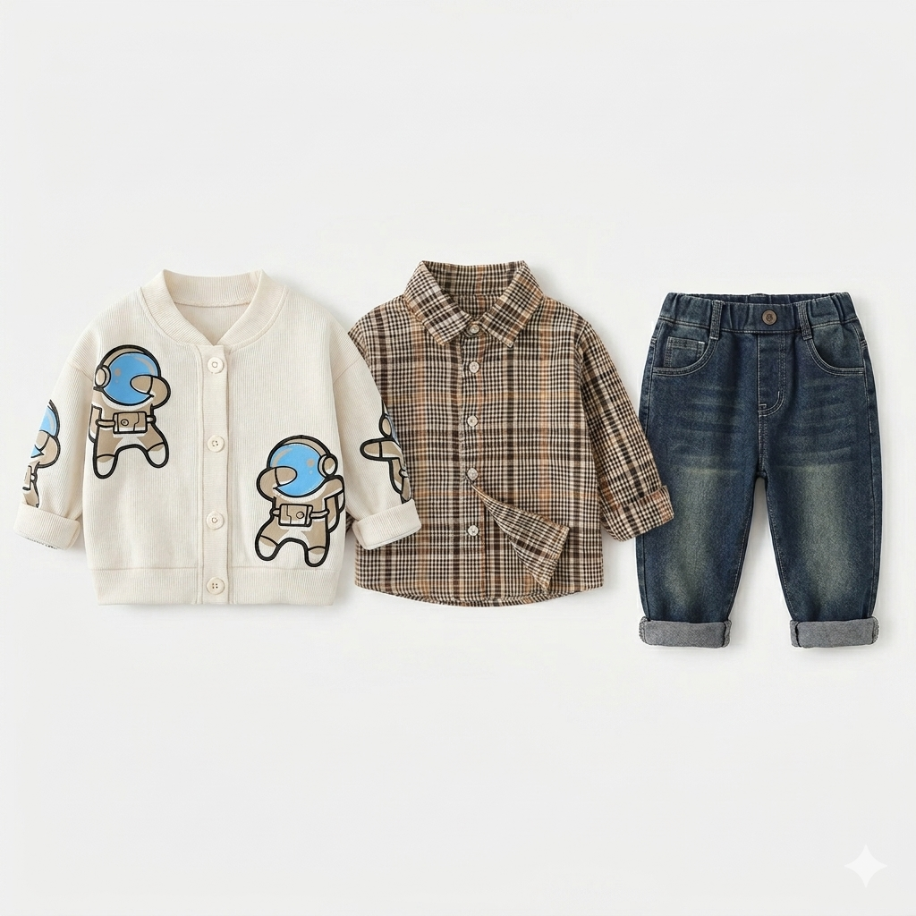 Set 3 piezas bebe invierno cómodo práctico España