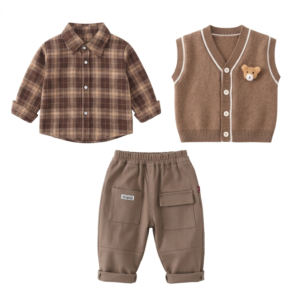 Set 3 piezas infantil invierno algodón suave moderno España
