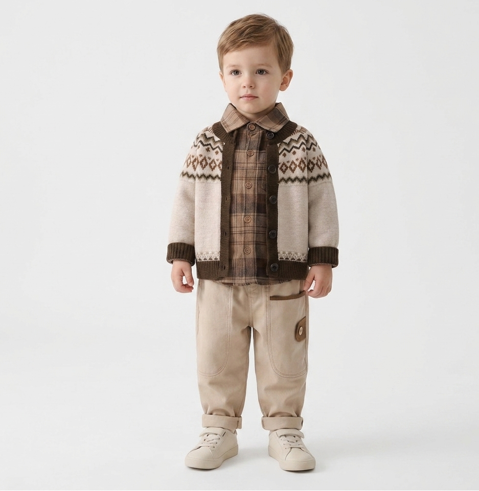Set 3 piezas niños invierno cómodo elegante España