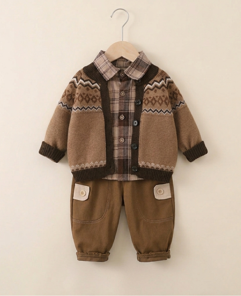 Set 3 piezas niños invierno cómodo práctico España