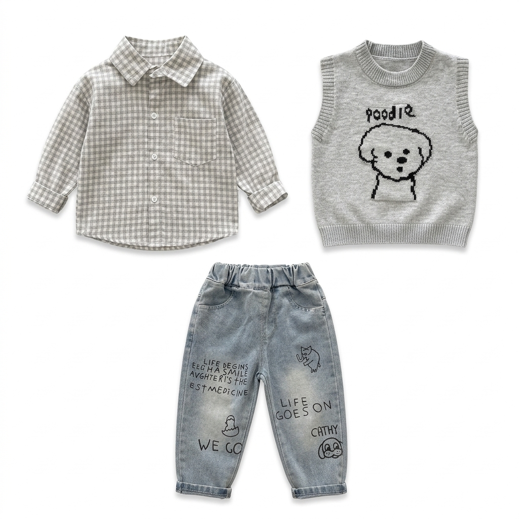 Set 3 piezas nino invierno algodón suave moderno España