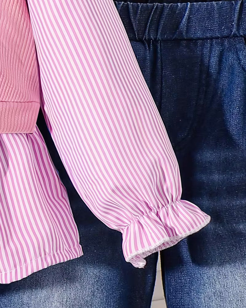 Conjunto niña elegante moderno 2 piezas ropa niña con blusa y pantalón en España