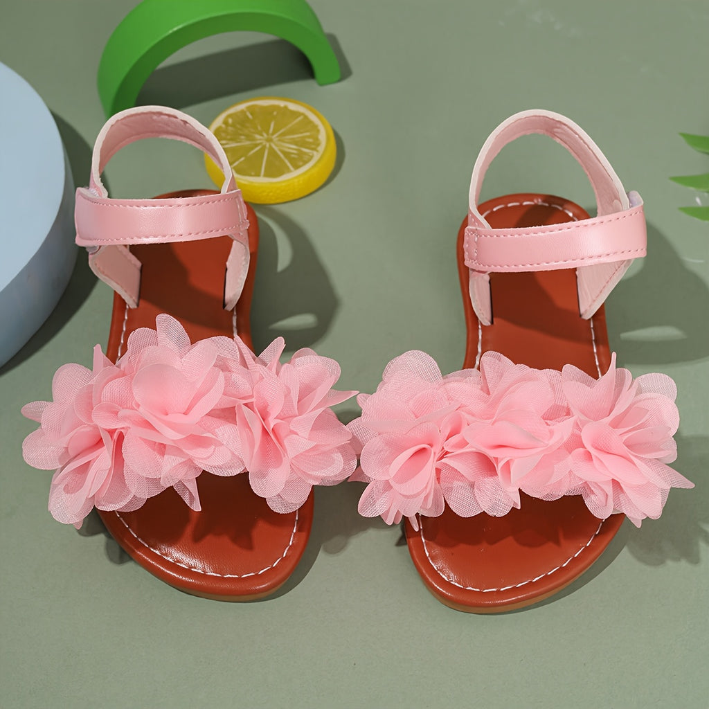 Sandalias Rosas con Flores