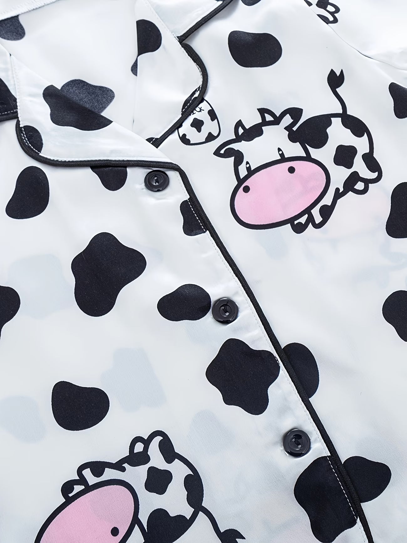 Comodidad total en casa Conjunto de pijama de 2 piezas estilo animado