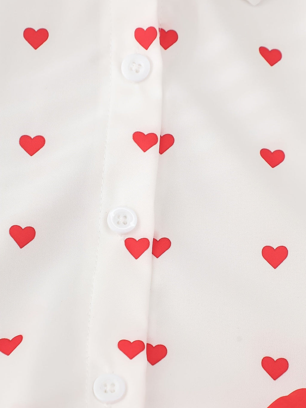 Conjunto de 2 piezas: falda de tul roja y camiseta con estampado de corazones.