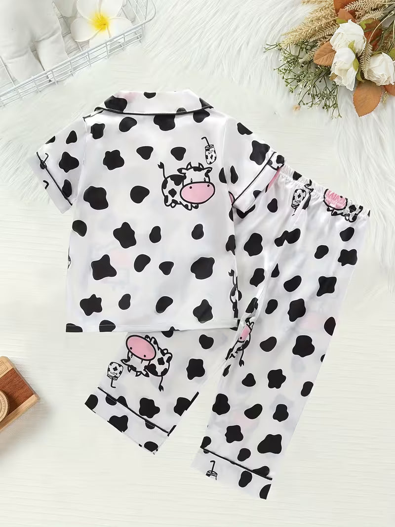 Comodidad total en casa Conjunto de pijama de 2 piezas estilo animado