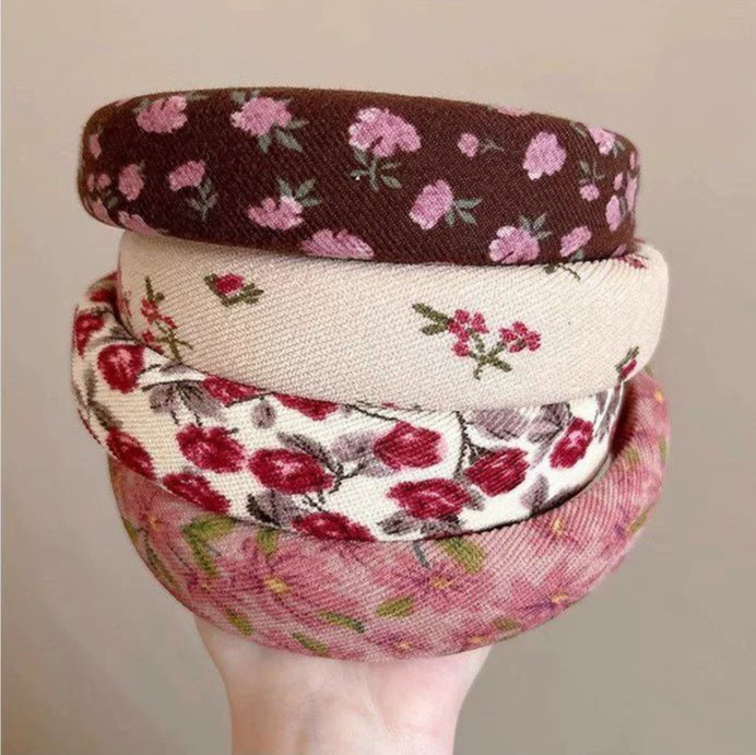 Diademas para niñas con estampados florales elegantes