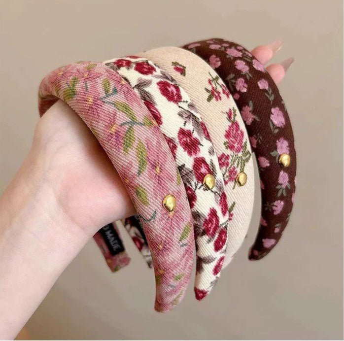 Diademas para niñas con estampados florales elegantes