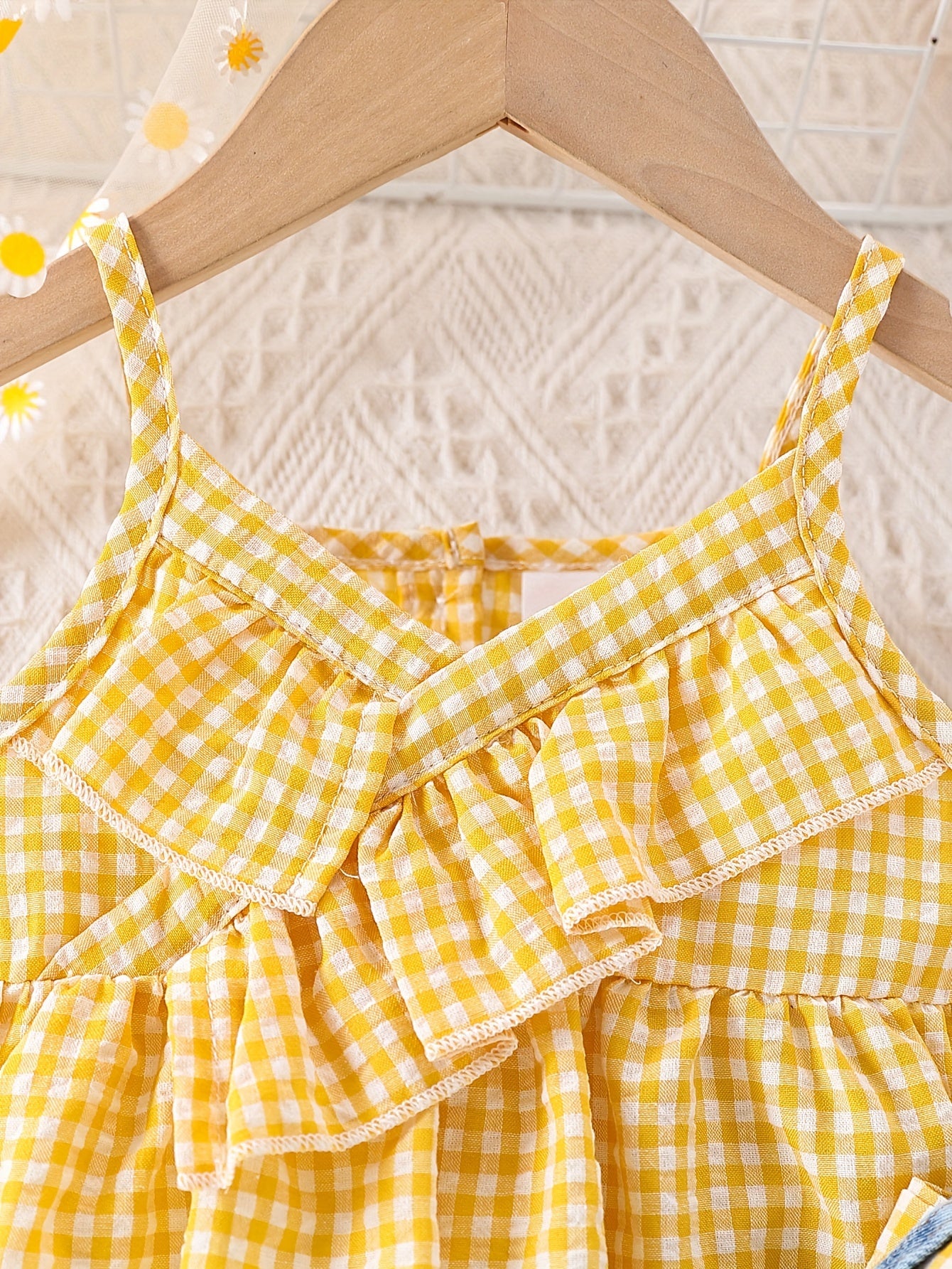 Conjunto de Verano Cuadros Amarillos