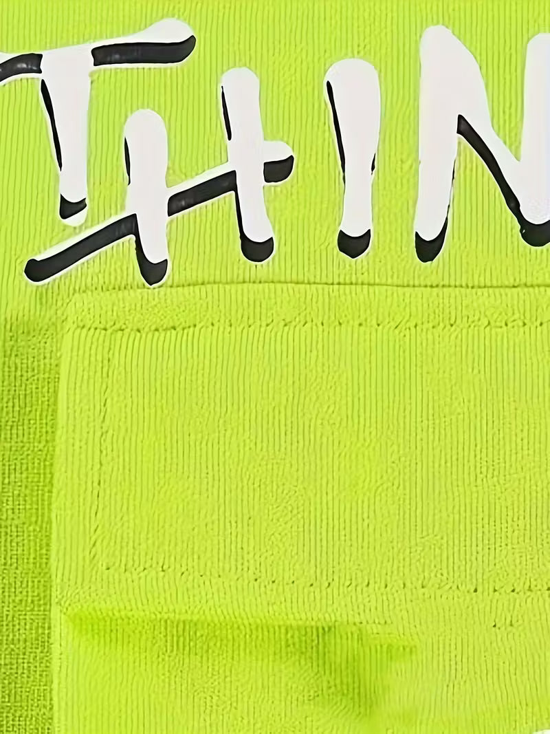 Estilo Urbano que Brilla Conjunto Casual Neón para Niños.