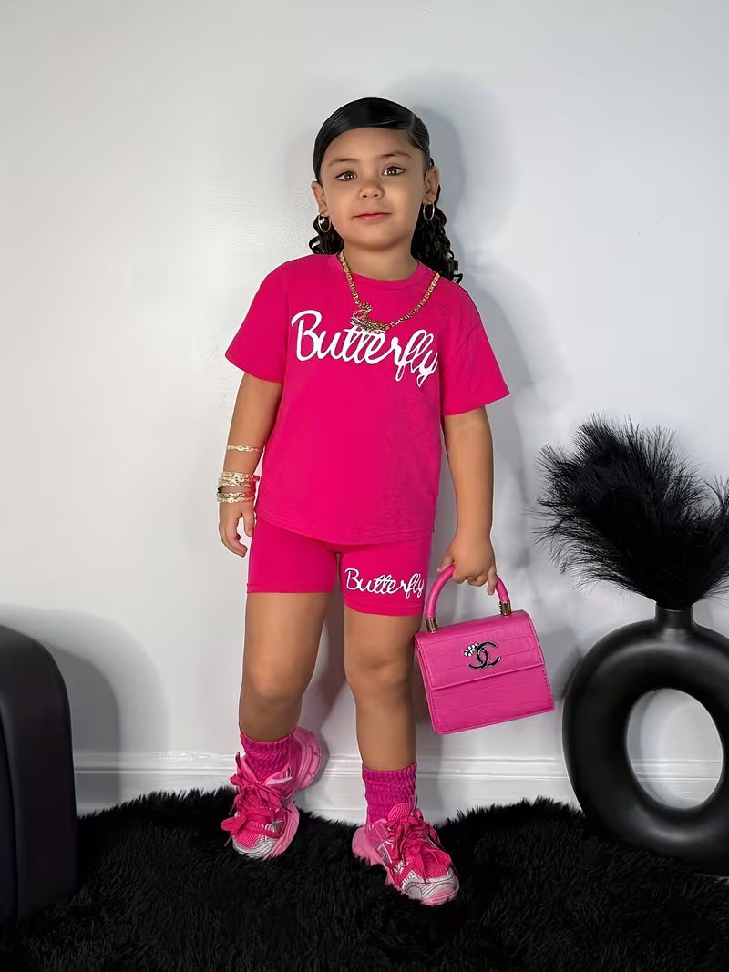 Set infantil para niñas: camiseta y pantalones cortos