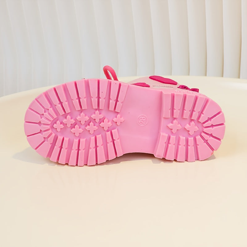 Botas de invierno para niña con diseño de corazones