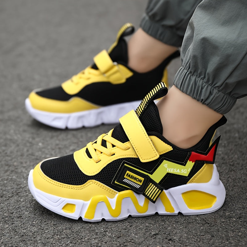 Zapatillas Deportivas Infantiles Amarillas y Negras