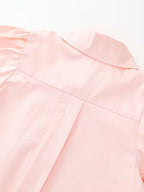 Vestido infantil con estilo escolar y bordado de conejitos