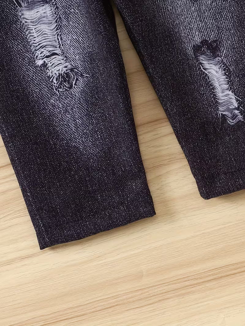 Conjunto niño 2 piezas camisa de cuadros y pantalón vaquero cómodo ropa infantil otoño invierno en España