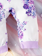 Enterizo Floral "Purple Blossom" con Diadema para Bebé